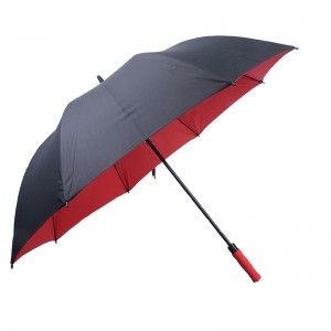 2019 suurikokoinen tuulenpitävä ulkoiluurheilu mukautettu painatus Lasikuitukehys Golf-sateenvarjo