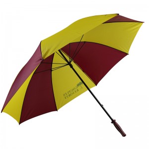 190T pongee-kangasgolf sateenvarjo manuaalisesti avoin golf-sateenvarjo logolla mukautetulla painatuksella