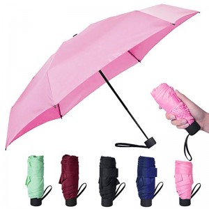 5 taittuvat sateenvarjo mini koko sateenvarjo sateen mukautetun 5 taitettava sateenvarjo ladyn