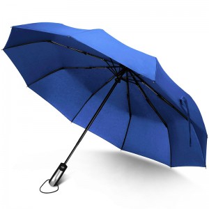 10 kylkiluuta 3-kertainen automaattinen avoin ja automaattinen sulkeutuva sateenvarjo räätälöitynä painotuotteena