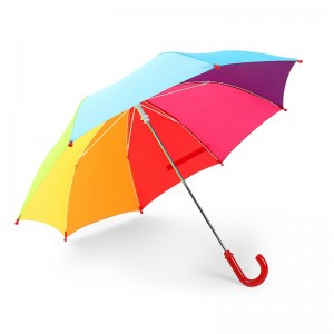 lasten suora sateenvarjo auto avoin toiminto sateenkaaren kangas värikäs