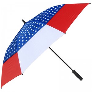 Uusi mainososa 30 tuuman kaksinkertainen kangas, golf sateenvarjo lippu painatus